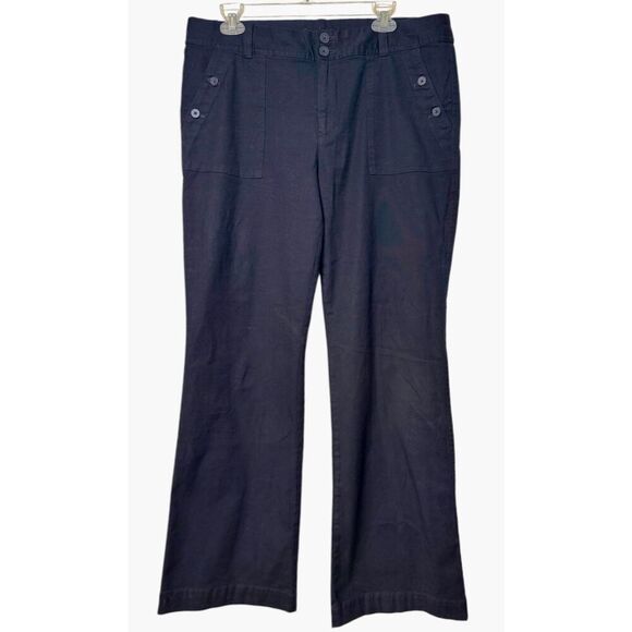Banana Republic Pants Sz. 14 Navy Blue Wide Leg High Waist - Picture 1 of 6